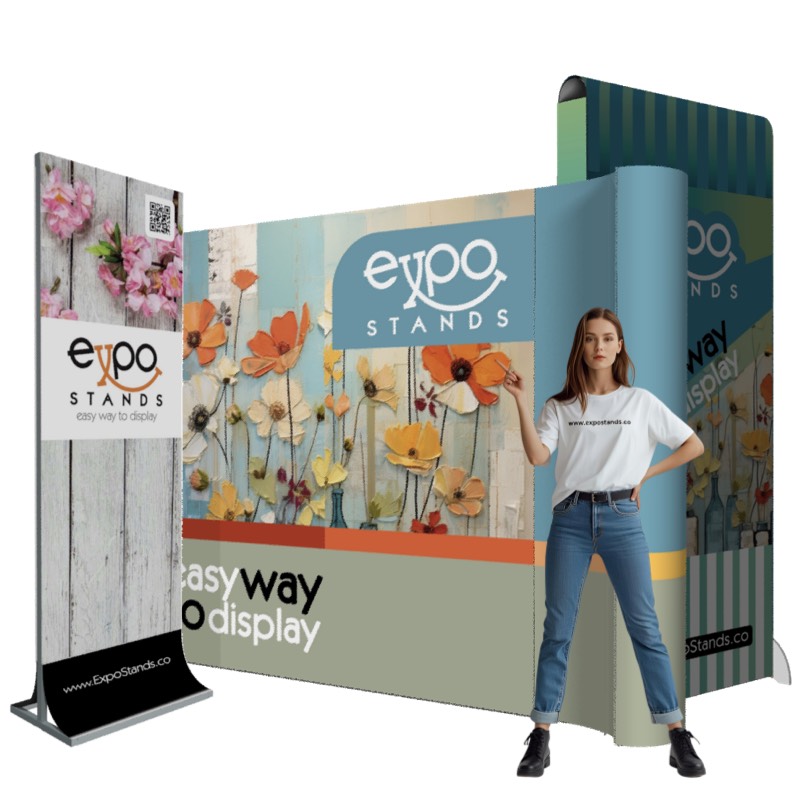 Backings publicitarios. Muros portátiles y divisiones para stands